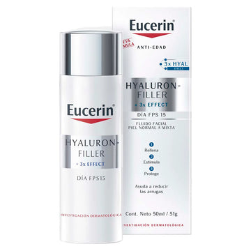 EUCERIN Hyaluron-Filler + 3x Effect Crema Facial de Día para Piel Normal a Mixta FPS15 50ml