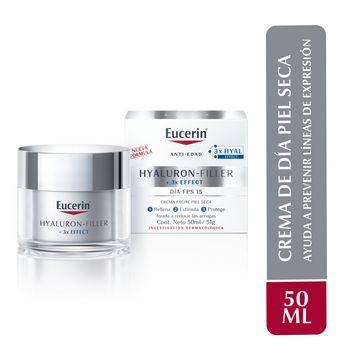 Eucerin HYALURON-FILLER Crema Facial de Día Piel Seca FPS15 50ml