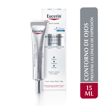 Eucerin Crema Contorno De Ojos Antiarrugas Hyaluron-Filler 3XEFFECT 15ml