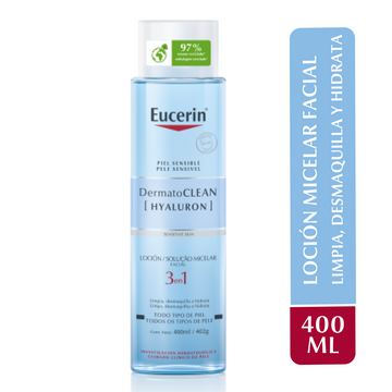 Eucerin DermatoCLEAN Loción Micelar Limpiadora Facial 3 en 1 400ml