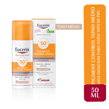 Eucerin Protector Solar Pigment Control Tinted Facial Tono Medio FPS50+ 50ml
