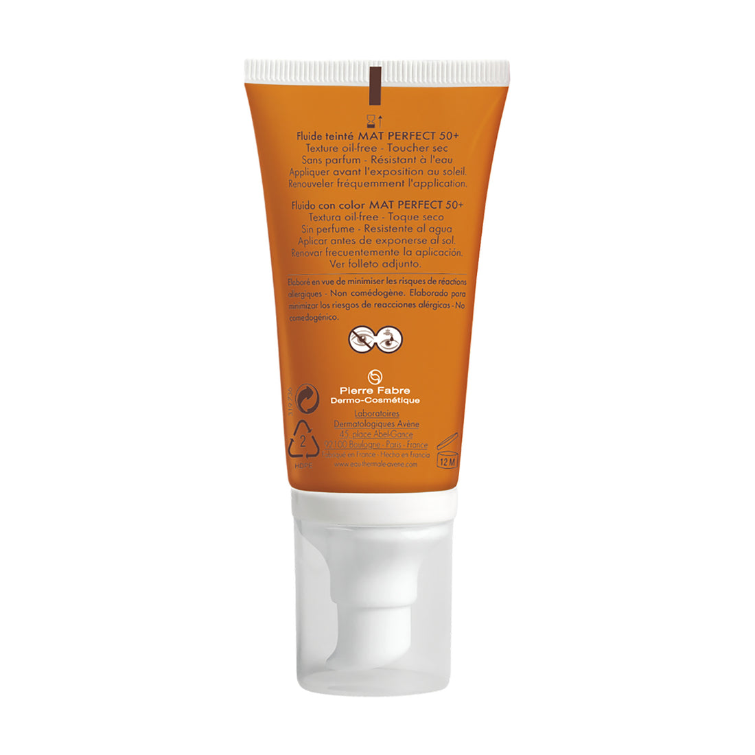 AVÈNE Mat-Perfect SPF50+ con Color 50ml