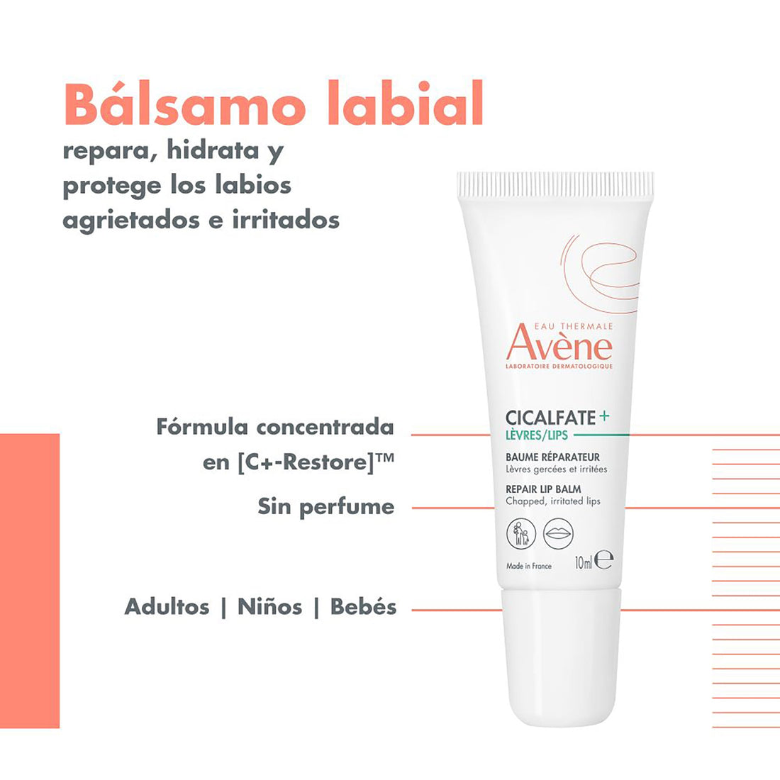 AVÈNE Cicalfate+ Balsamo Repadaror de labios 10ml