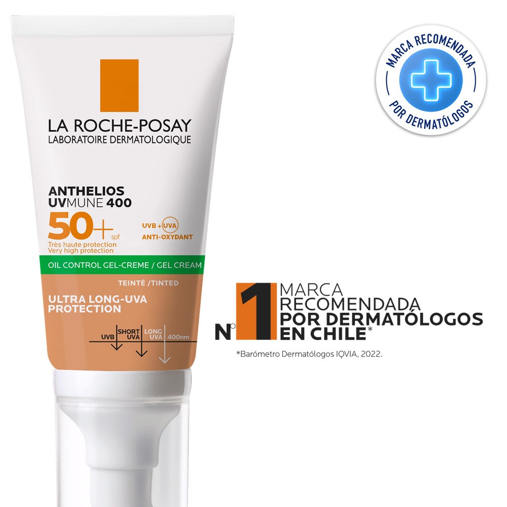 Anthelios UVMUNE 400 Oil Control Toque Seco Con Color SPF 50+ 50ml