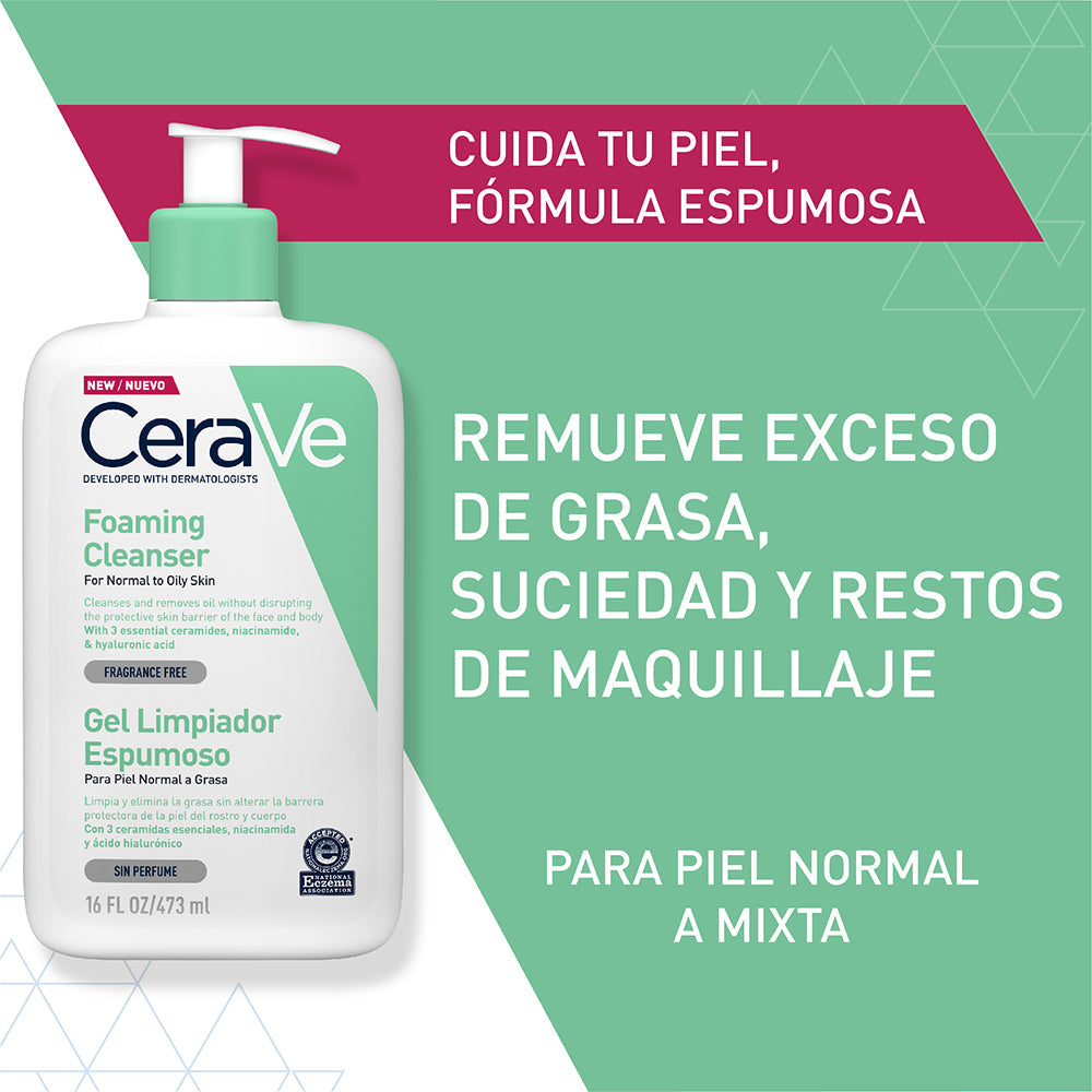 Cerave Gel Limpiador Espumoso 473ml
