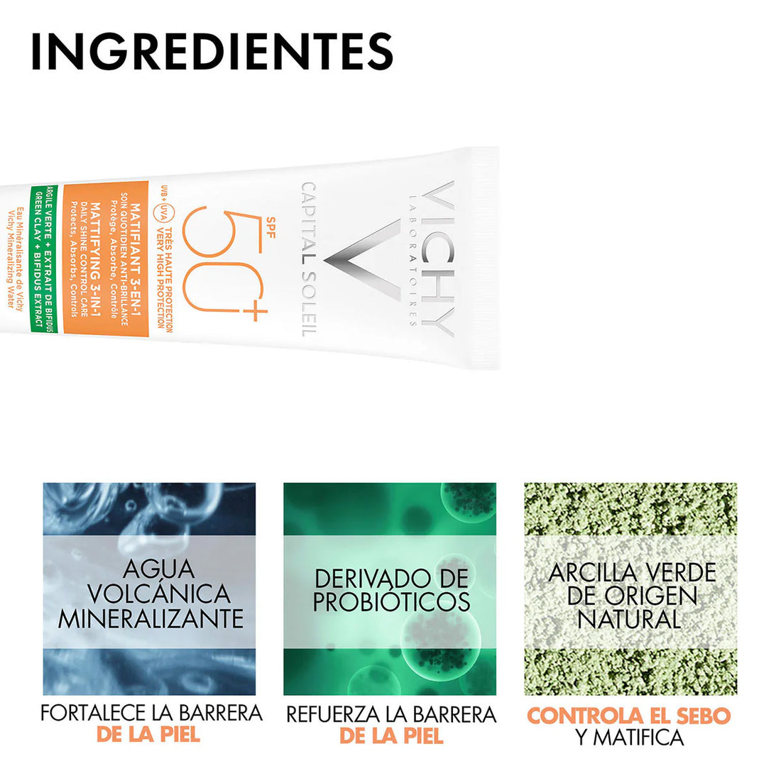 Vichy Capital Soleil Matificante 3 en 1 FPS 50+ 50ml