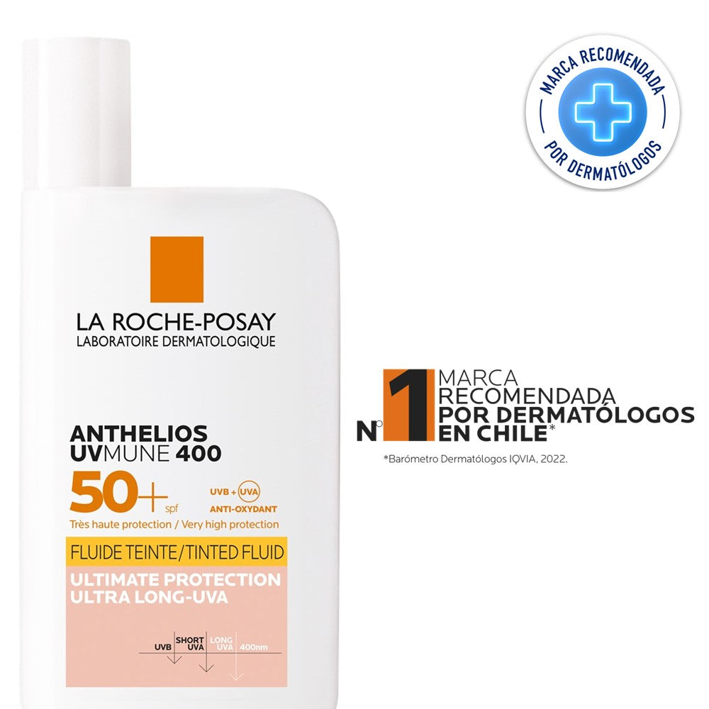 Anthelios UVMUNE 400 Fluido Invisible Con Color FPS50+ 50ml