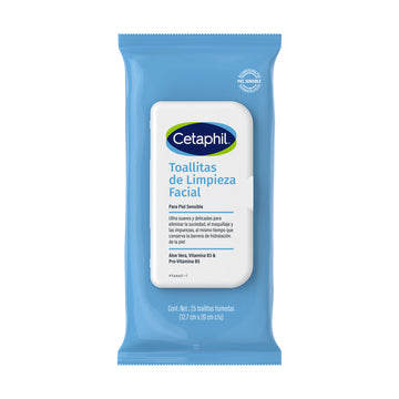 Toallitas de Limpieza Facial piel sensible 25 u