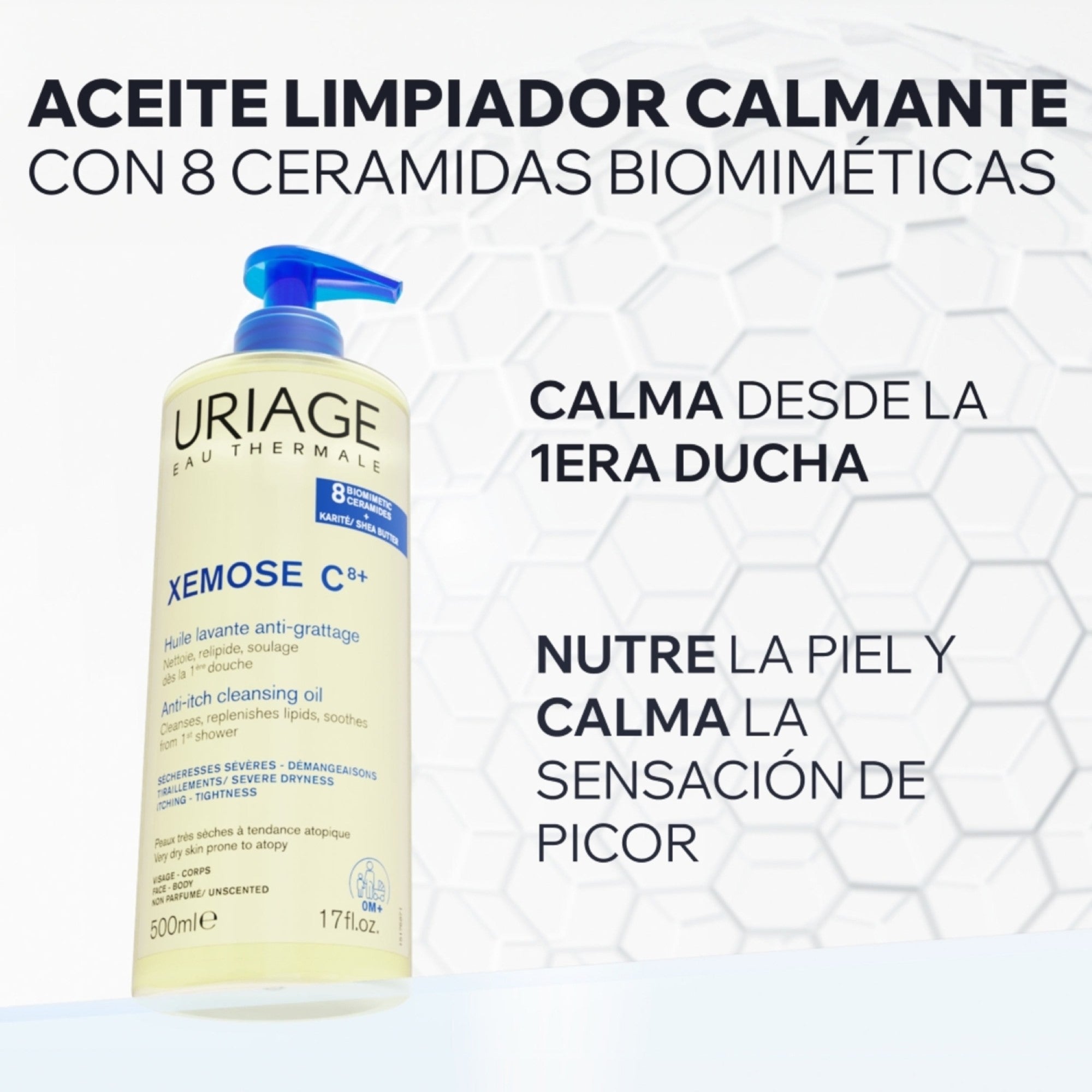 Aceite Limpiador Calmante Xémose 500ml | Uriage