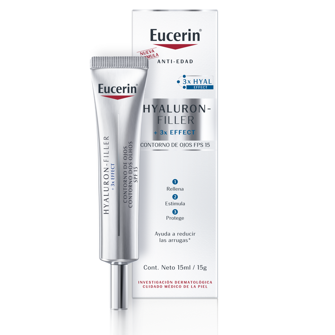 Eucerin Crema Contorno De Ojos Antiarrugas Hyaluron-Filler 3XEFFECT 15ml