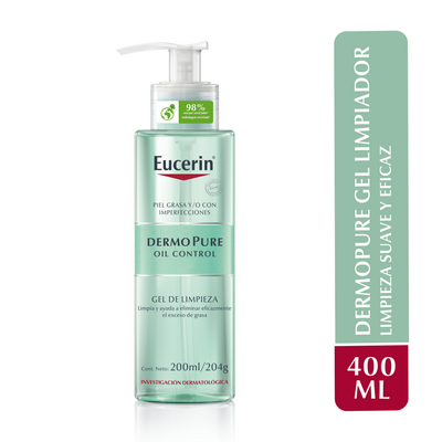 Eucerin Gel Limpiador Facial Dermopure 400ml