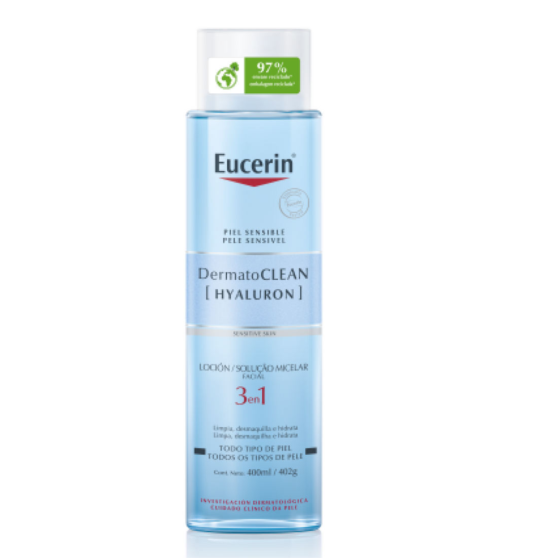 Eucerin DermatoCLEAN Loción Micelar Limpiadora Facial 3 en 1 400ml