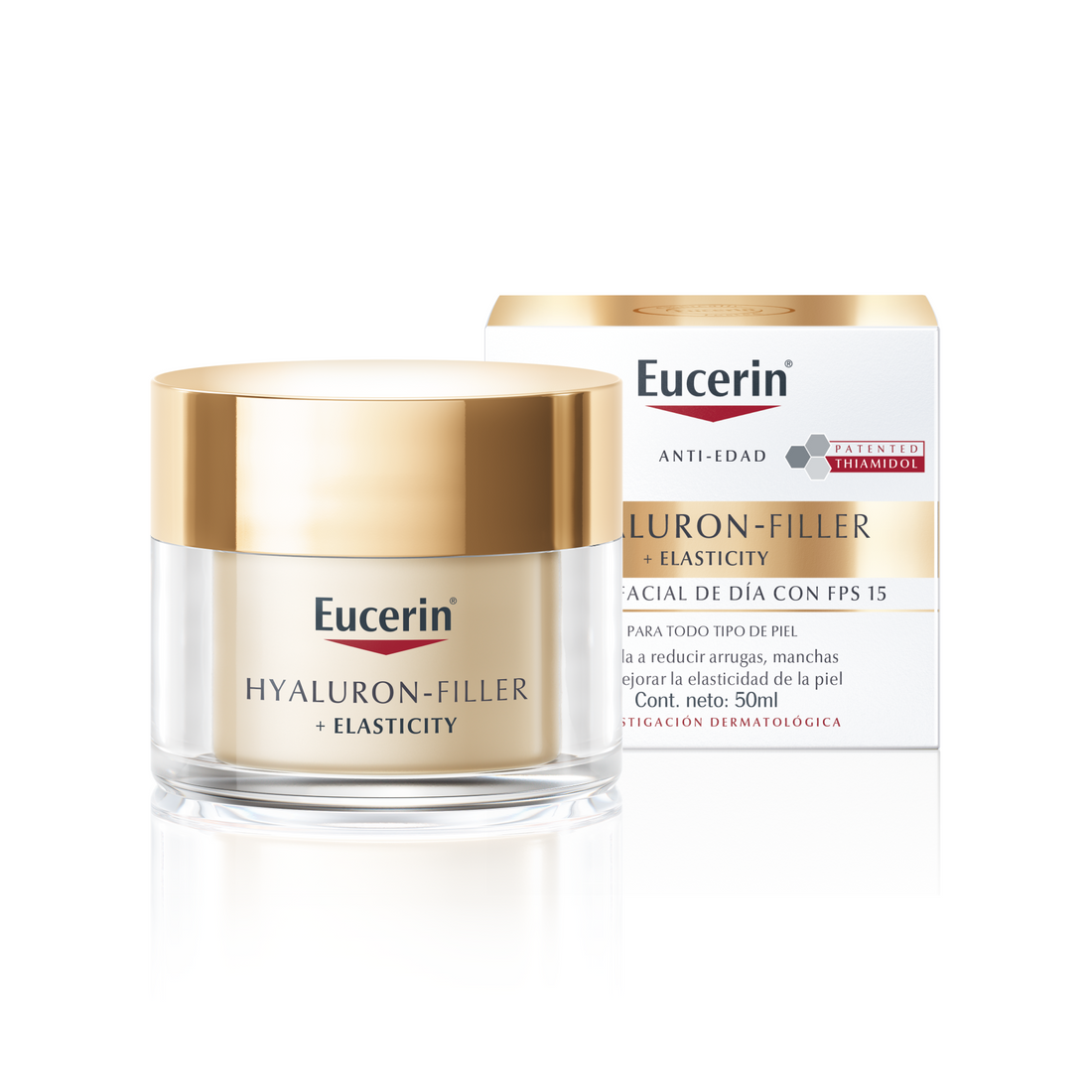 Eucerin Crema Facial Antiedad Día Hyaluron-Filler Elasticity FPS15 50ml