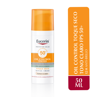 Eucerin Sun Oil Control Tinted Facial Tono Light FPS50+ 50ml