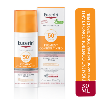 Eucerin Protector Solar Pigment Control Tinted Facial Tono Claro FPS50+ 50ml