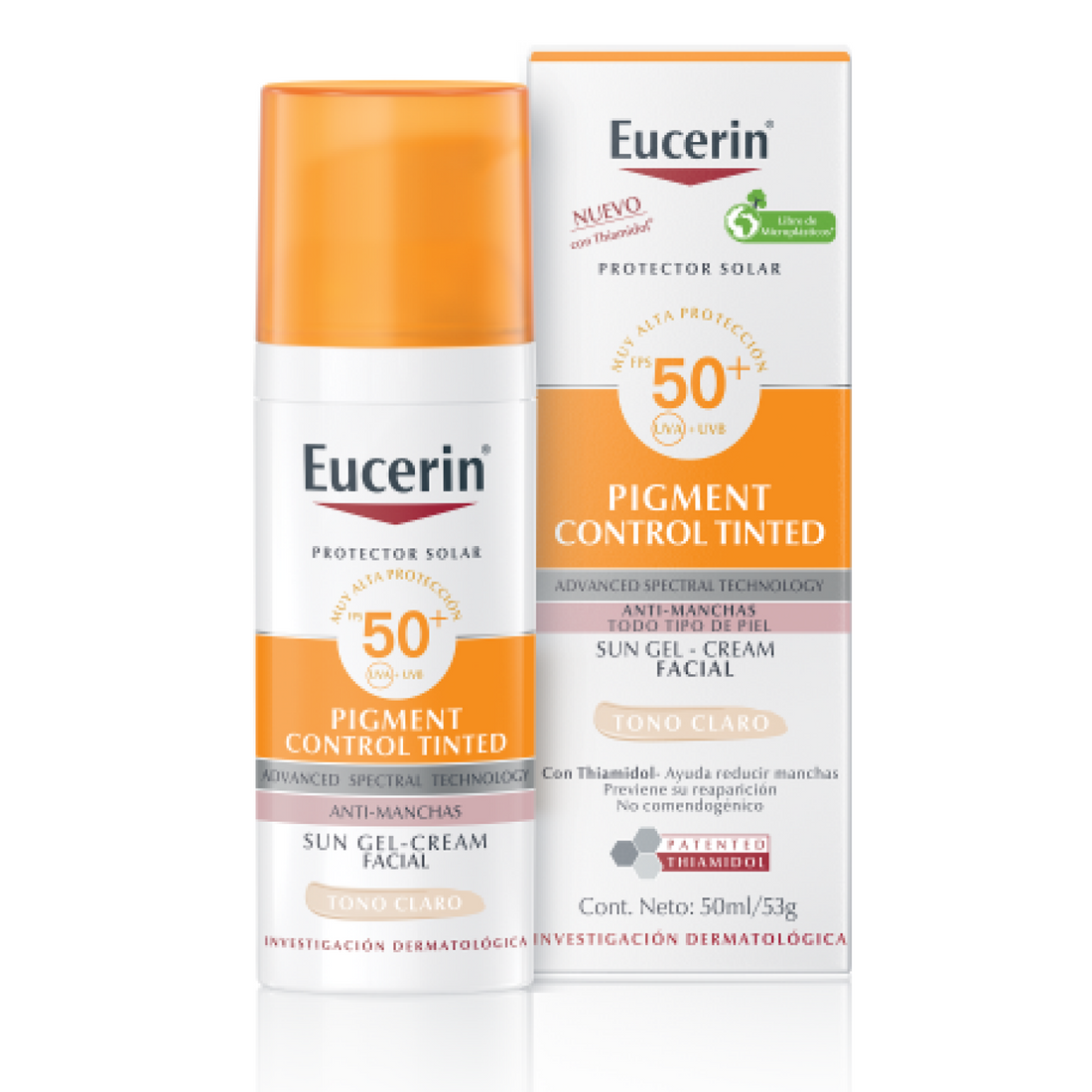 Eucerin Protector Solar Pigment Control Tinted Facial Tono Claro FPS50+ 50ml