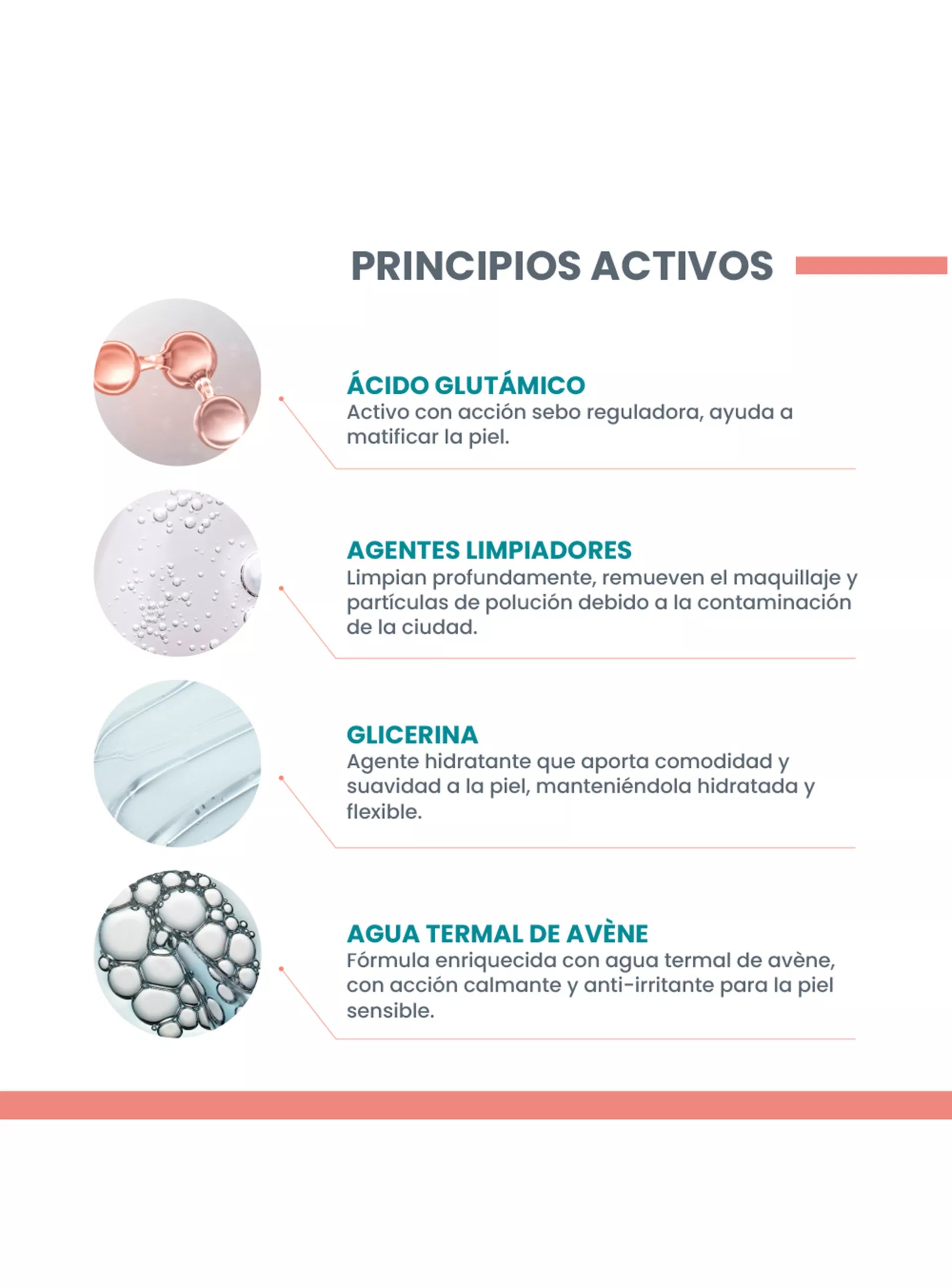 Principales activos de agua termal Avéne