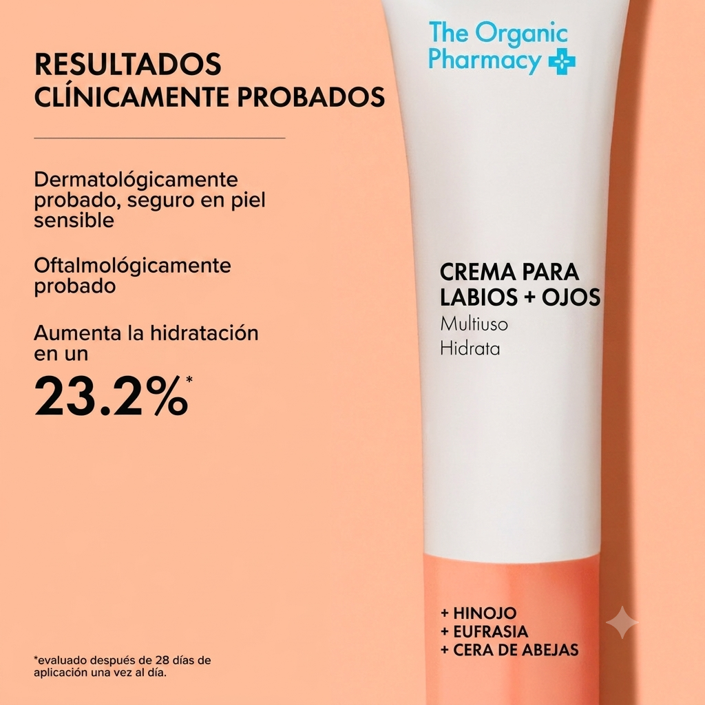 Crema Hidratante para Labios y contorno de ojos 10ml