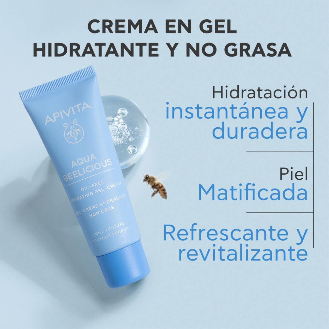Crema Oil-free HidratanteTextura Ligera Aqua Beelicious 40ml