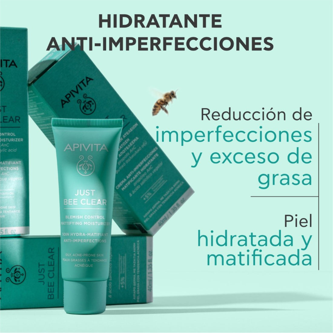 Crema Anti-Imperfecciones Matificante Hidratante Just Bee Clear 40ml