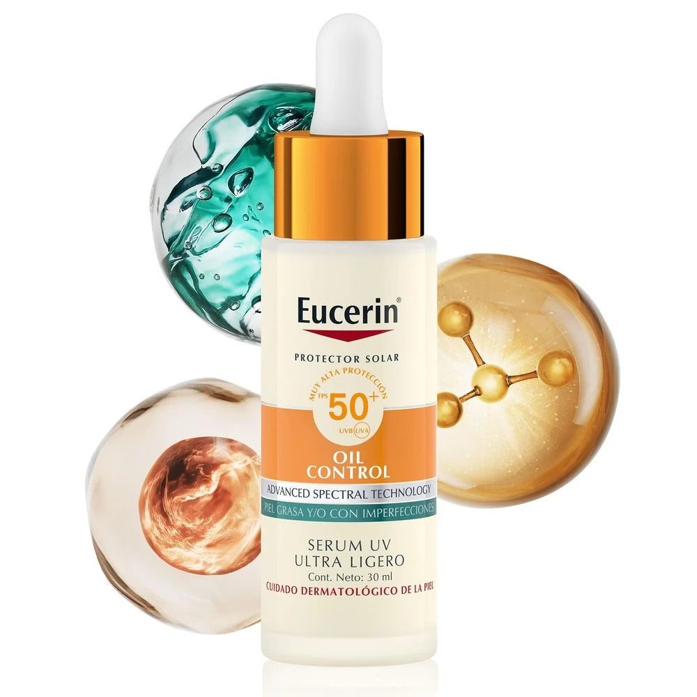 Protector Solar Serum Oil Control Uv Diario Ultra Ligero Fps 50+ 30Ml