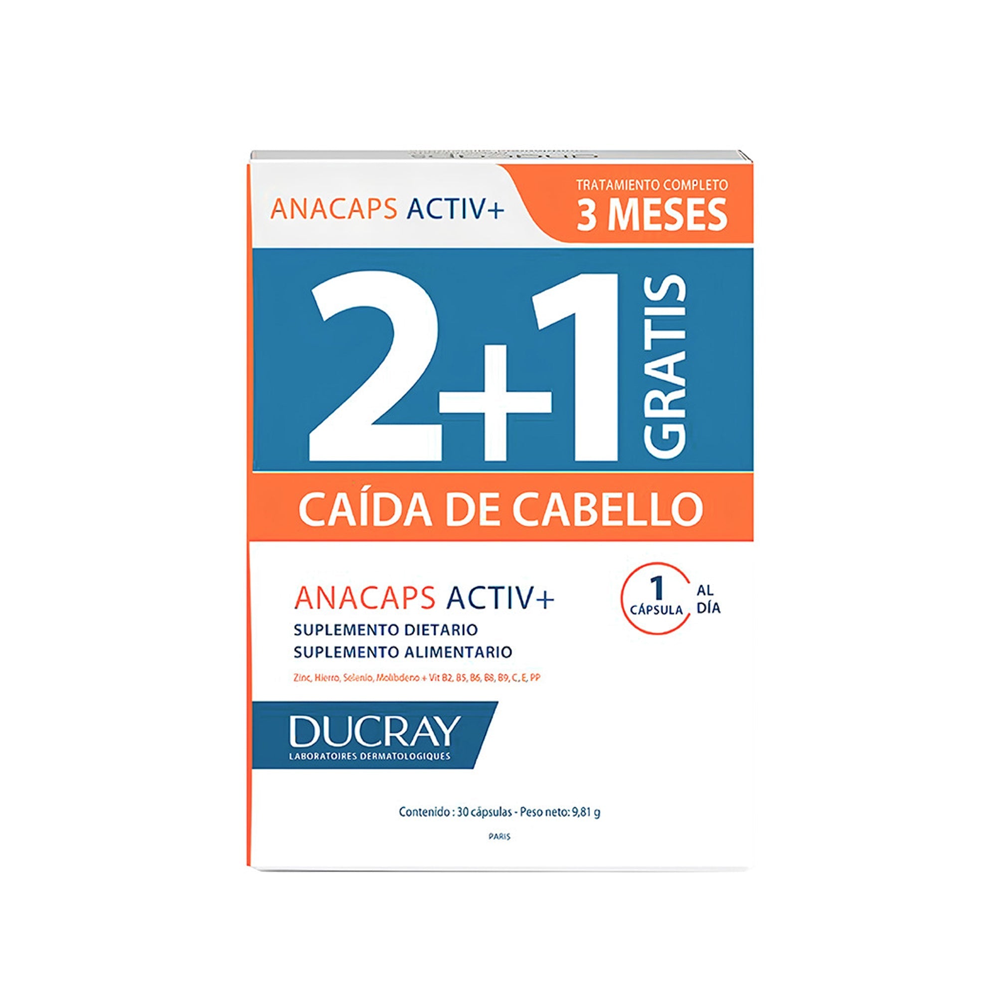 Anacaps Activ+ Tratamiento Anti-caída Pack 2+1