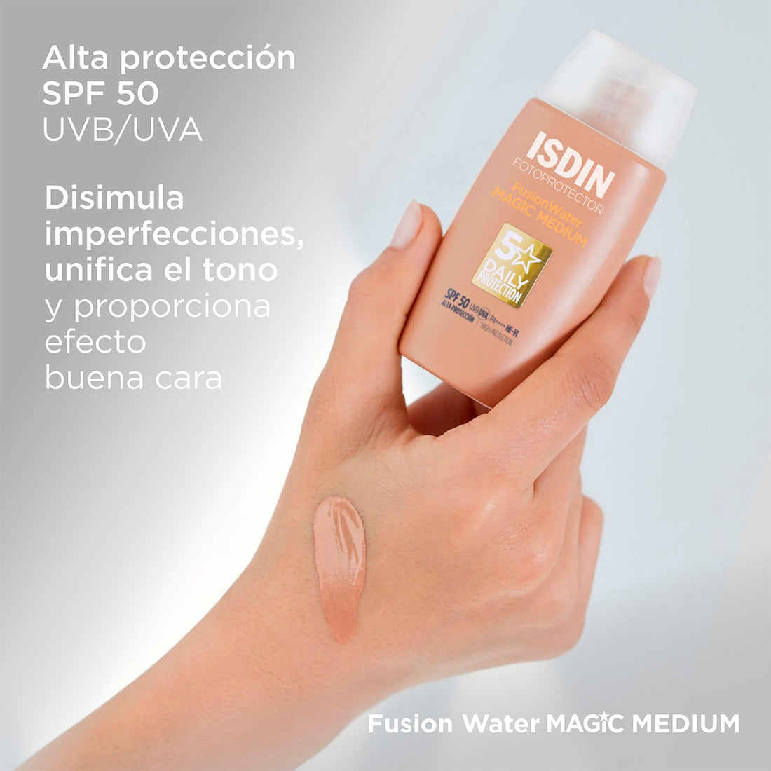 Fotoprotector Fusion Water Magic Color Medium SPF50 50ml