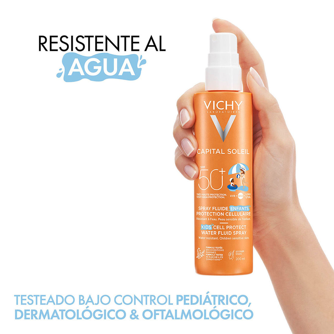 Bloqueador  Spray invisible infantil Capital Soleil FPS50 200ml
